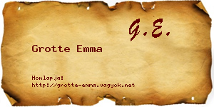 Grotte Emma névjegykártya