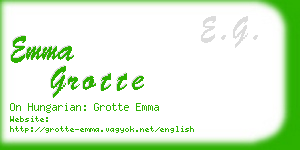 emma grotte business card